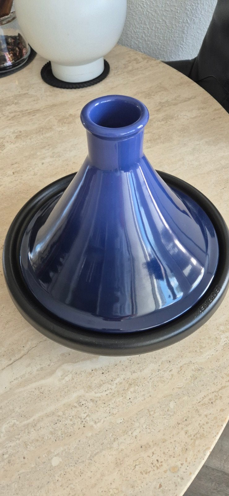 Le Creuset Tajine - Blauw/Zwart - 30 cm, Ophalen