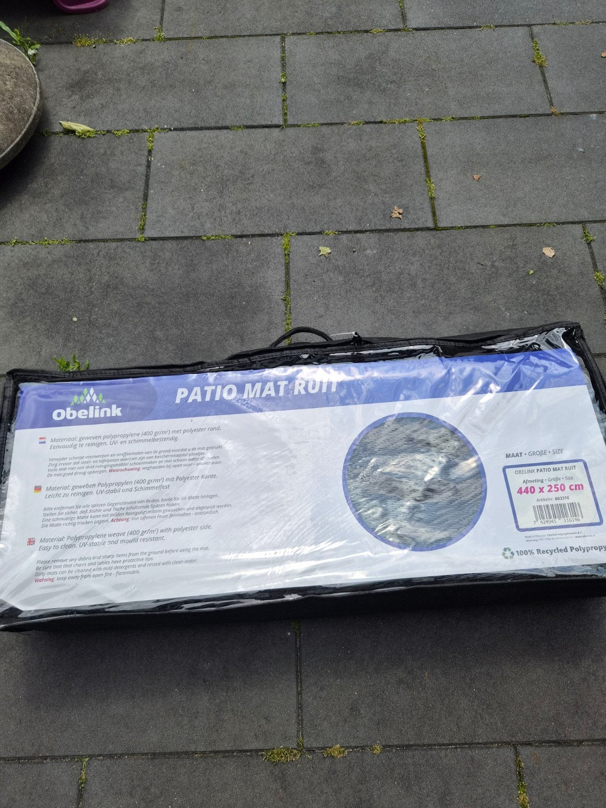 Tent tapijt, Ophalen, Nieuw