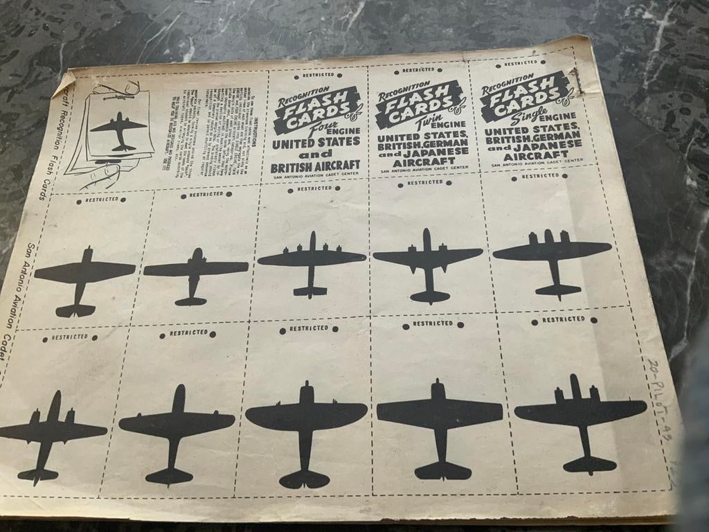 Vliegtuig Herkenning Flash Cards San Antonio Cadet Center, Verzamelen, Militaria | Algemeen, Ophalen of Verzenden, Luchtmacht