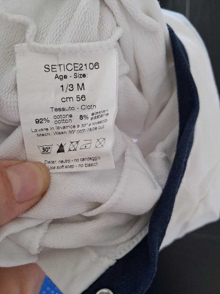 Iceberg Baby Romper - Maat 58 (1-3 maanden), Jongetje of Meisje, Ophalen of Verzenden, Zo goed als nieuw, Pakje