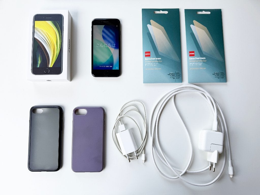 Iphone se 2020, 128gb, zwart, inclusief accesoires, 92 %, Zwart, Ophalen of Verzenden, Zonder simlock