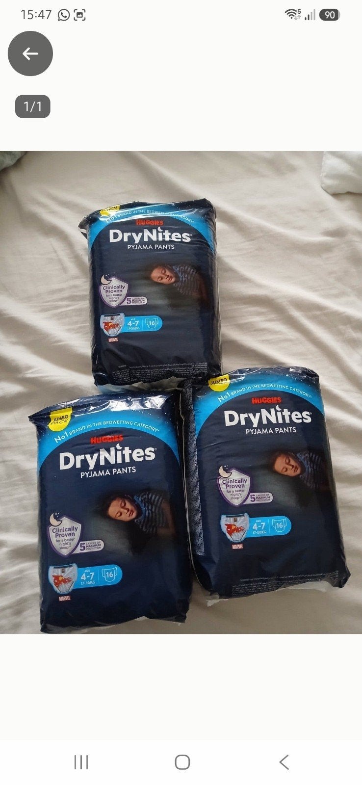 Huggies DryNites Pyjama Pants 4-7 jaar (3 pakken), Ophalen of Verzenden, Nieuw