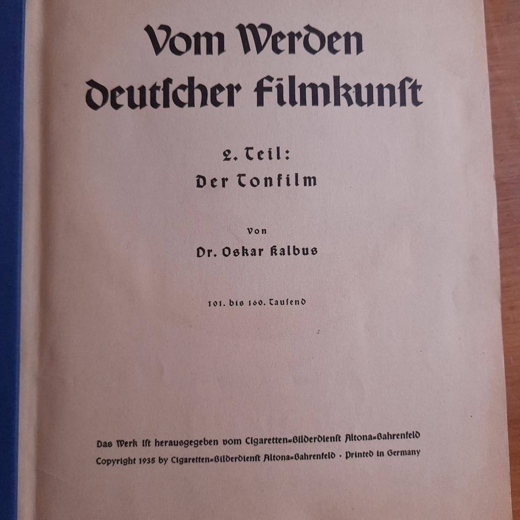 Album 1935 Vom Werden Deutscher Filmkunst: Der Tonfilm, Boeken, Verzenden, Gelezen