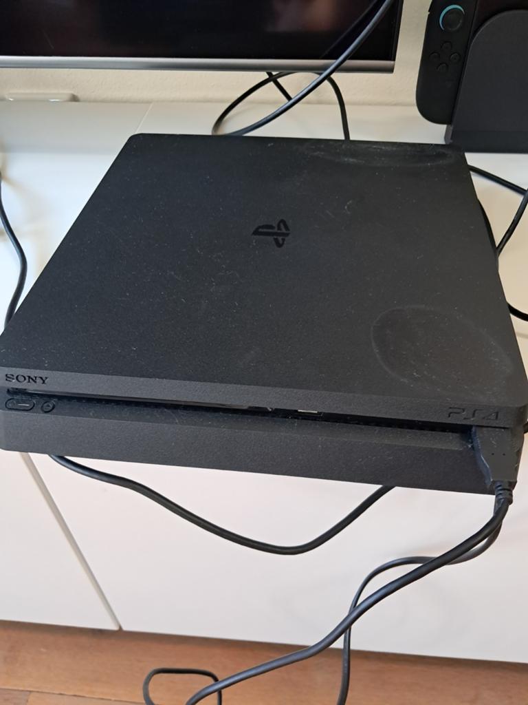 PS4 Slim 500GB met VR, 2 controllers en games, Met 2 controllers, Ophalen of Verzenden, Slim, 500 GB