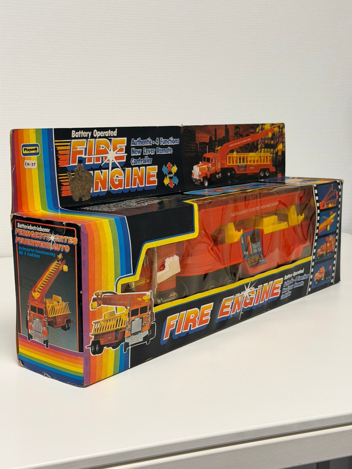 Vintage retro Playwell Brandweerauto Jaren 80 1980 Nieuw, P, P, P, Nieuw