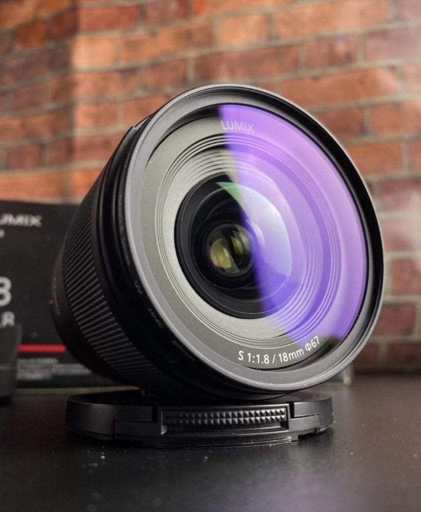 Panasonic Lumix S 18mm f/1.8-objectief met K&F-filter, Handmatige focus, L-mount, 18 mm, Zo goed als nieuw