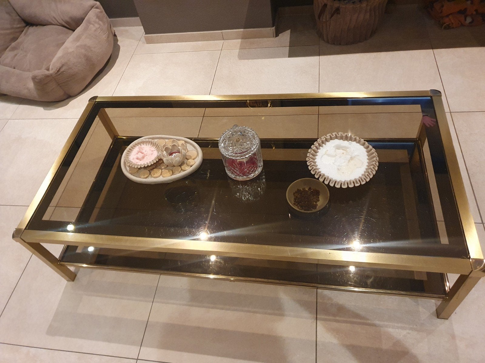 Hollywood regency salontafel, Huis en Inrichting, Tafels | Salontafels, Ophalen, Gebruikt, 100 tot 150 cm, 50 tot 100 cm