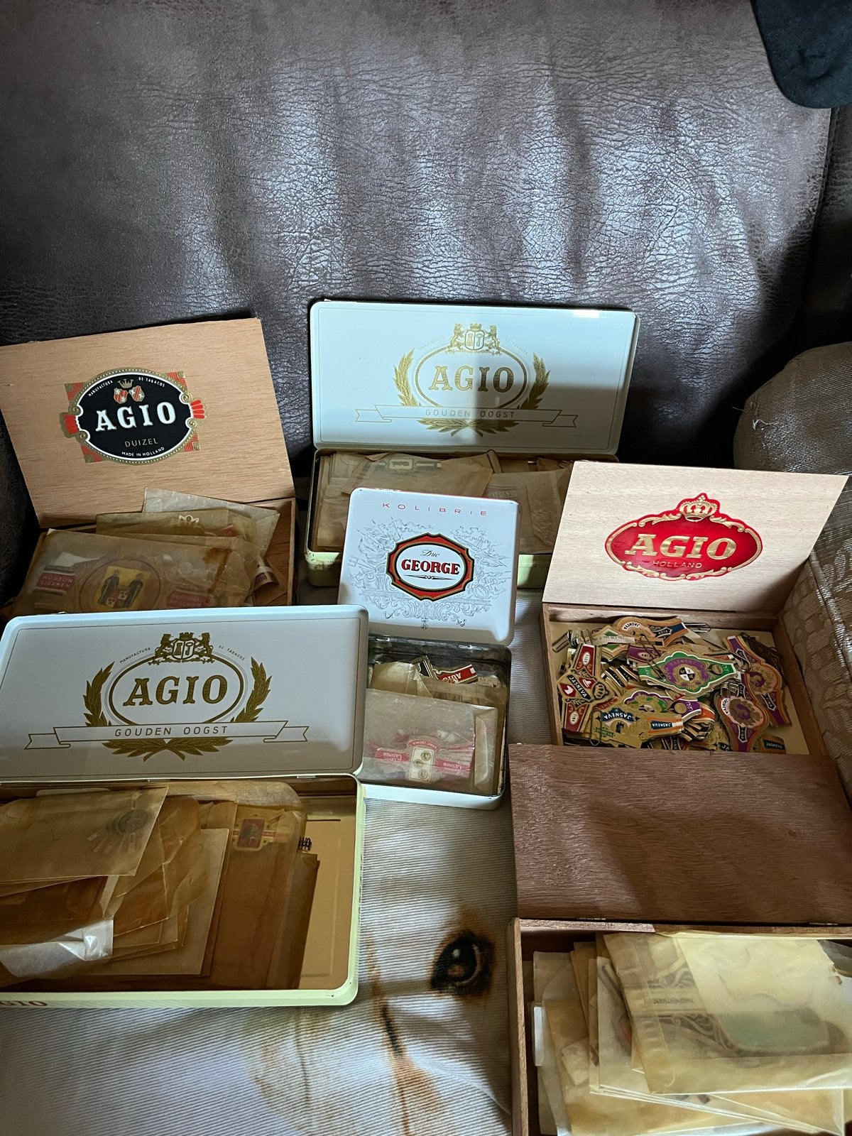 Vintage Agio Sigarenkistjes en Sigarenbandjes Collectie, Verzamelen, Ophalen, Nieuw