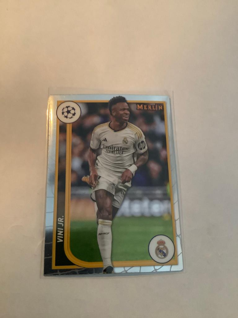 Vinicius Jr. Topps Merlin Real Madrid #104, Hobby en Vrije tijd, Stickers en Plaatjes, Zo goed als nieuw, Plaatje, Ophalen of Verzenden