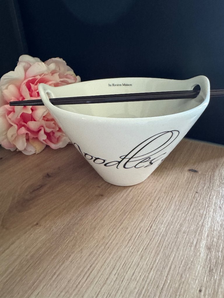 5 Rivièra Maison Noodles To Go - Serveerkom, Huis en Inrichting, Ophalen, Zo goed als nieuw, Kom(men), Overige stijlen