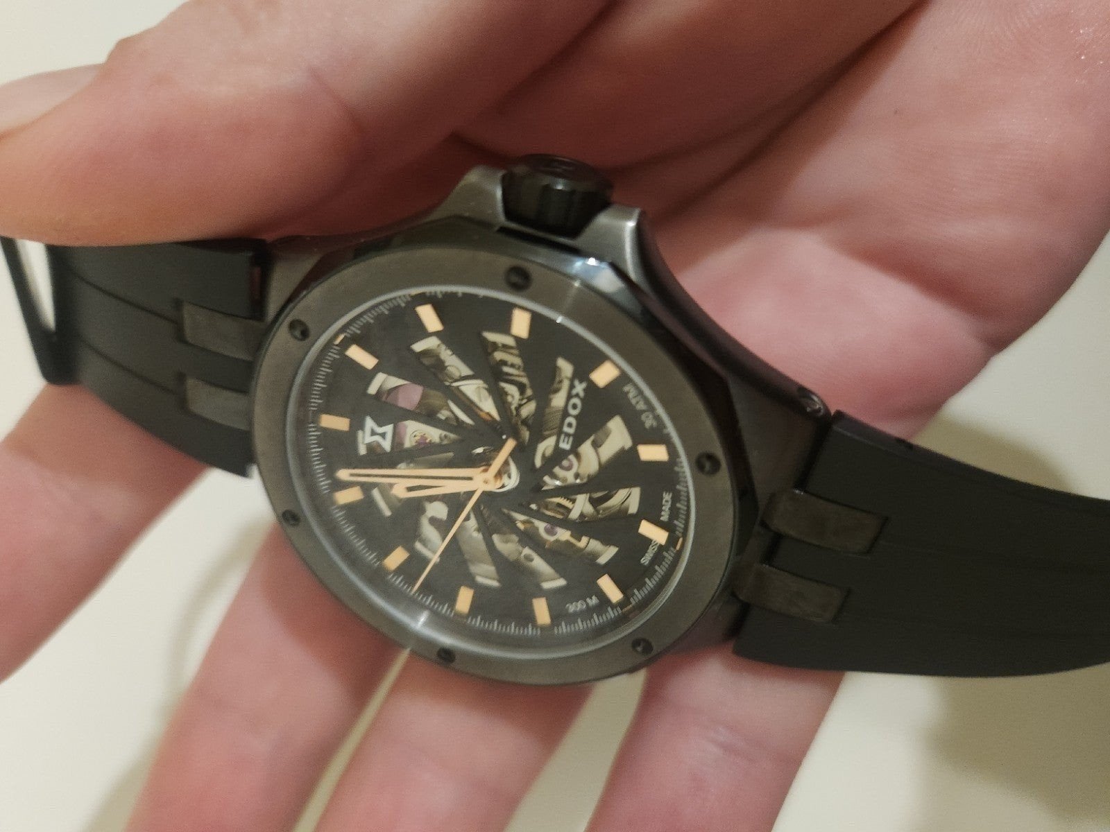 Edox delfin mecano limited edition 600pieces., Sieraden, Tassen en Uiterlijk, Staal, Met bandje, Polshorloge, Onbekend