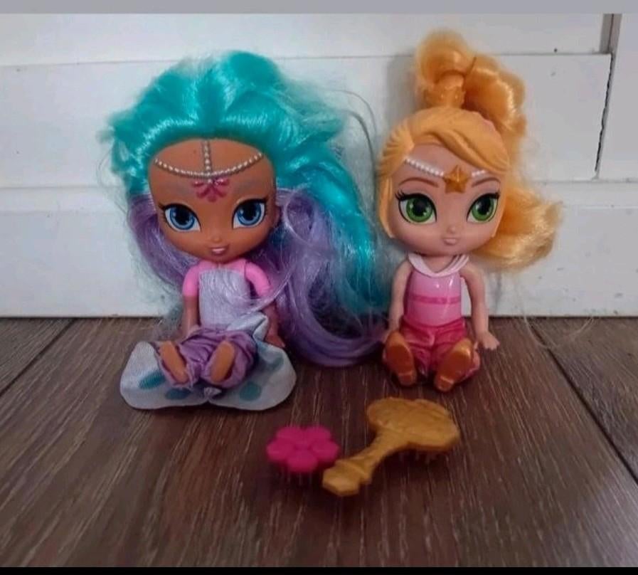 2 poppetjes, shimmer and shine, Ophalen of Verzenden, Zo goed als nieuw