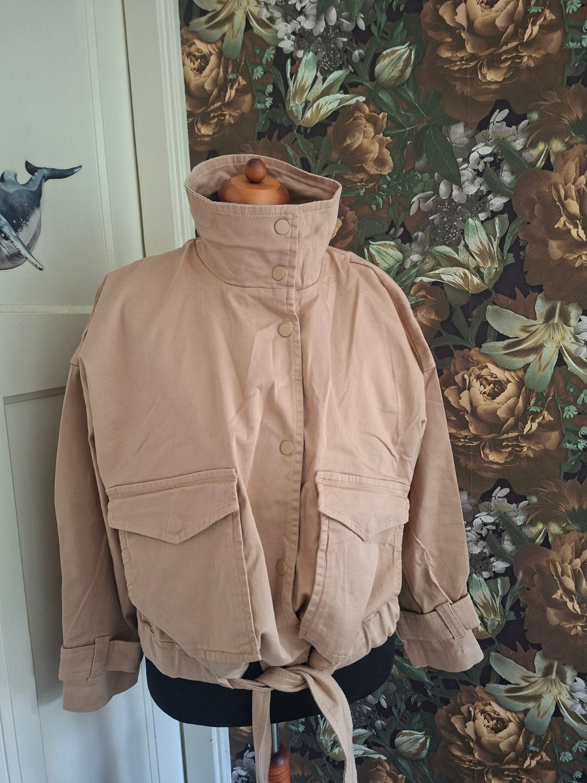 Trendy nieuw bomber parka jack jas zomer beige bruin 48, Bonprix, Beige, Maat 46/48 (XL) of groter, Nieuw