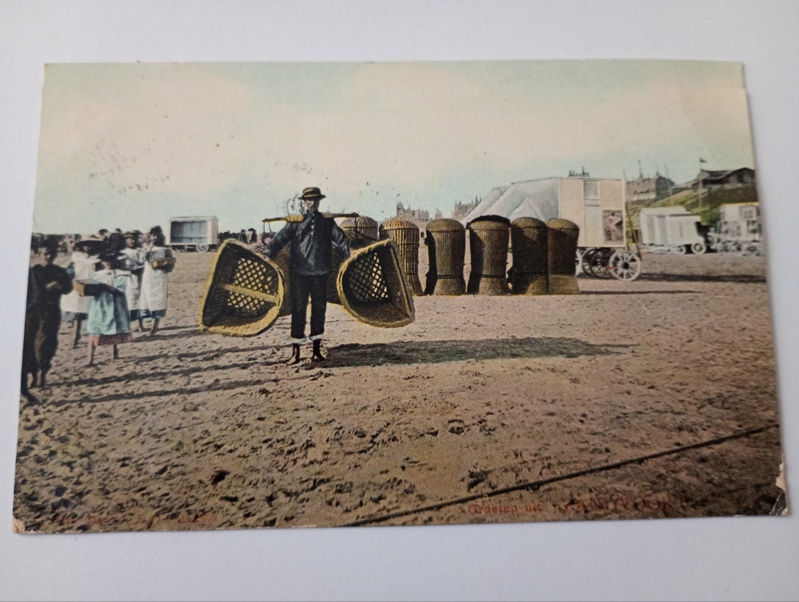 Zandvoort Strandstoelenverhuurder 1906, Ophalen of Verzenden, Voor 1920, Gelopen, Noord-Holland