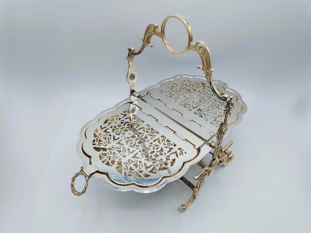 Victoriaanse silverplated vouwdoos, Sheffield, 1880, Verzenden