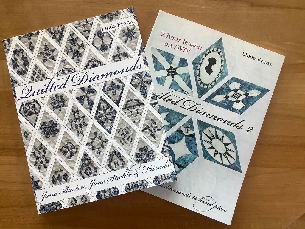 Quilted Diamonds 1 en 2 van Linda Franz (engelstalig), Ophalen of Verzenden, Zo goed als nieuw, Borduren en Naaien
