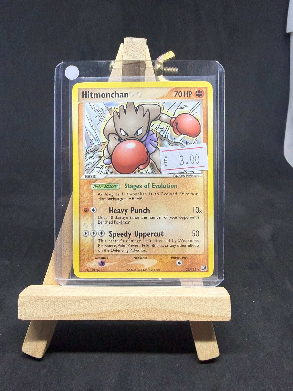 Hitmonchan 24/115 nm/exc, Ophalen of Verzenden, Zo goed als nieuw