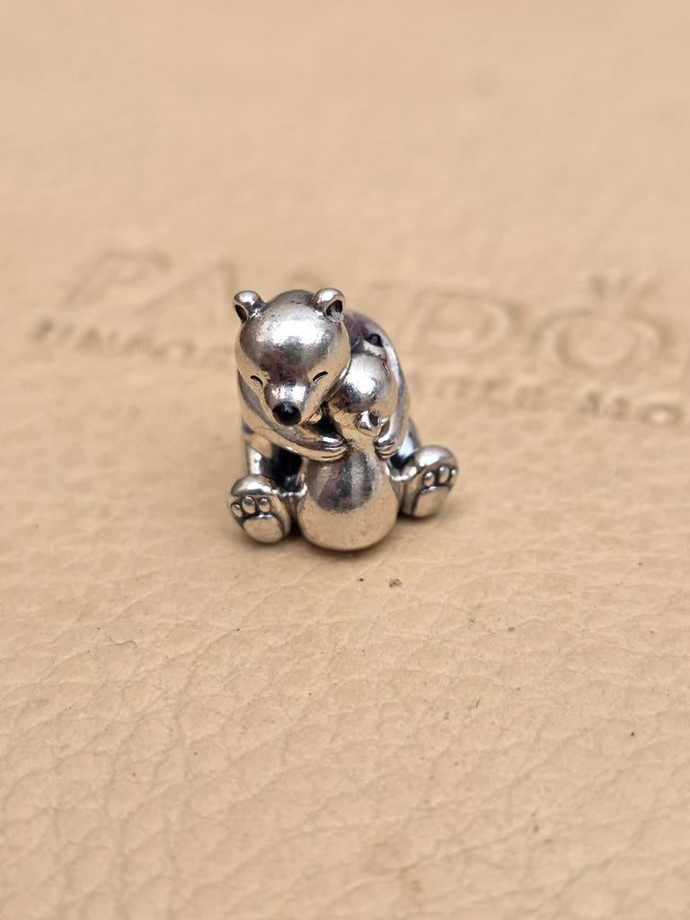 Pandora ijsbeertjes bedel, Ophalen of Verzenden, Nieuw, Zilver, Pandora