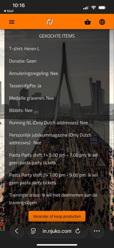 Startbewijs marathon rotterdam, Eén persoon, April