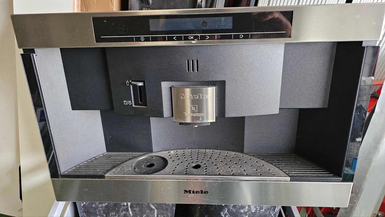 Miele Nespresso inbouw koffiemachine, Ophalen, Koffiepads en cups, Gebruikt, Espresso apparaat