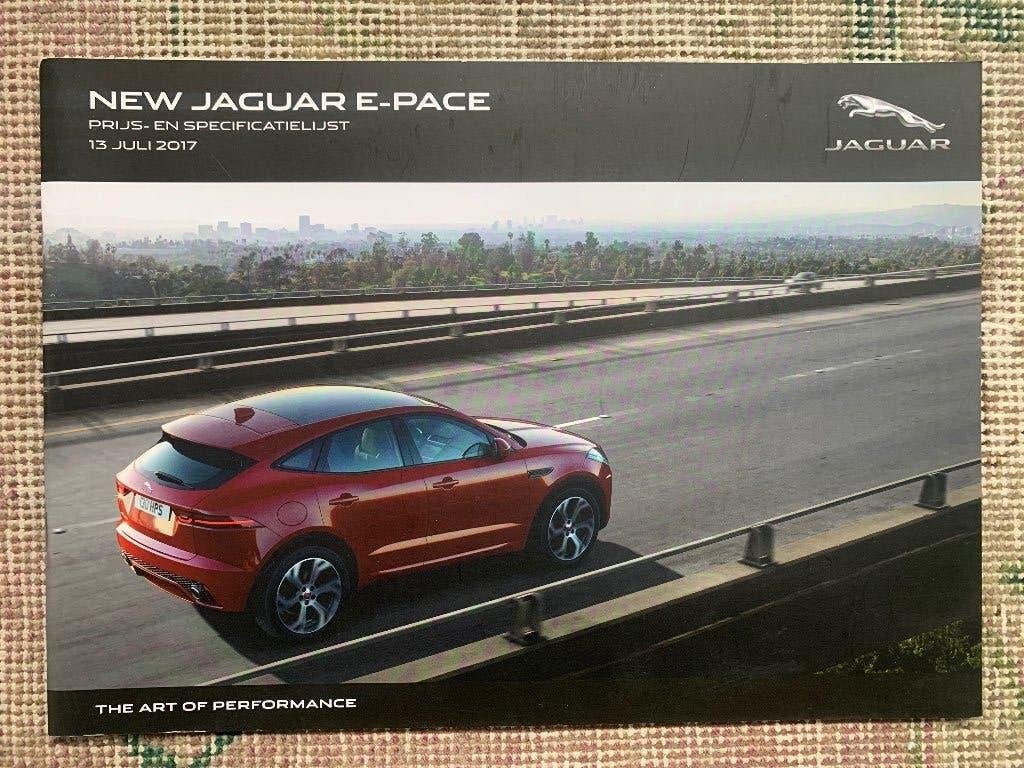 Nederlandse prijslijst Jaguar E-Pace 2017 nieuw!, Boeken, Nieuw, Ophalen of Verzenden, Overige merken, Jaguar