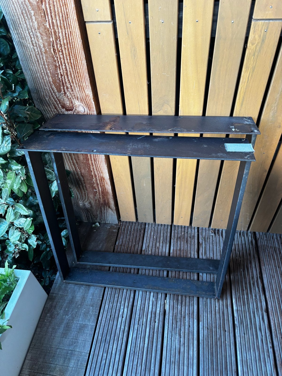 Stalen zware tafelpoten, Tafelpoot, Gebruikt, Rond, Metaal