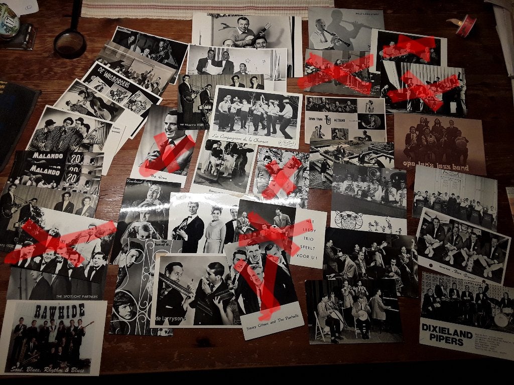 Foto jazzband, combo s, groepen diversen -bob smit, Ophalen of Verzenden, Gebruikt, Foto of Kaart, Gesigneerd