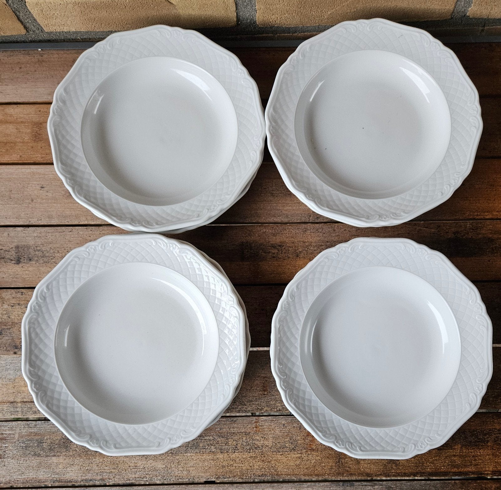 Diepe borden, Vintage, Ophalen of Verzenden, Zo goed als nieuw, Bord(en)