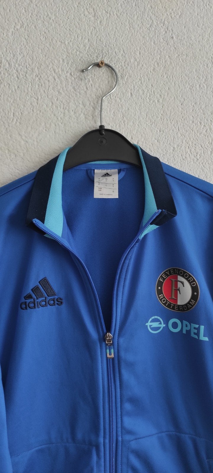 Adidas Feyenoord trainingsjack - Maat S, Kleding | Heren, Blauw, Ophalen of Verzenden, Zo goed als nieuw, Adidas