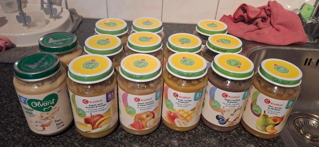 Maaltijd en fruit potjes Olvarit en Kruitvat, Ophalen of Verzenden