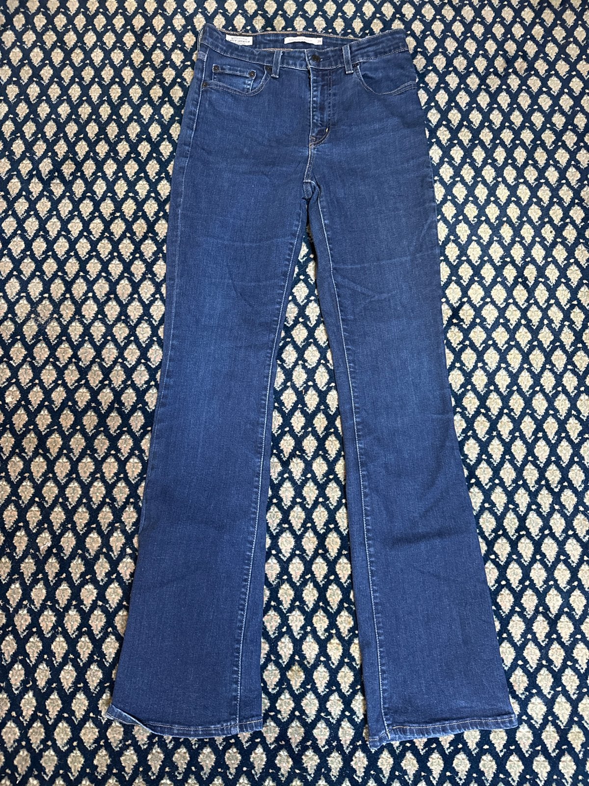 Levi's 725 High Rise Bootcut Jeans W29 L34 Donkerblauw, Ophalen of Verzenden, Gedragen, Blauw, W28 - W29 (confectie 36)