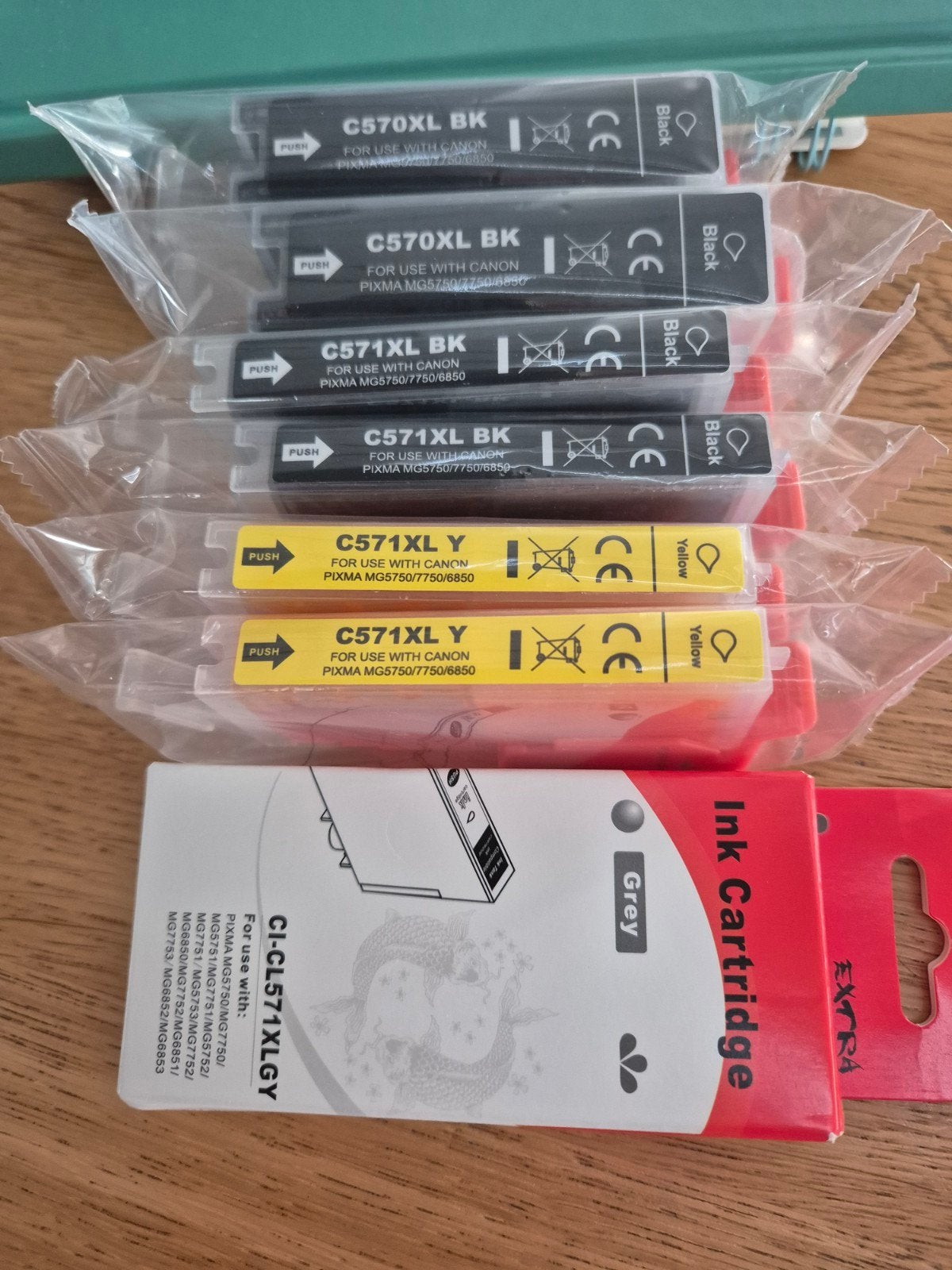 Canon Pixma MG5750/7750/6850 Inktpatronen C570XL/C571XL, Ophalen of Verzenden, Nieuw