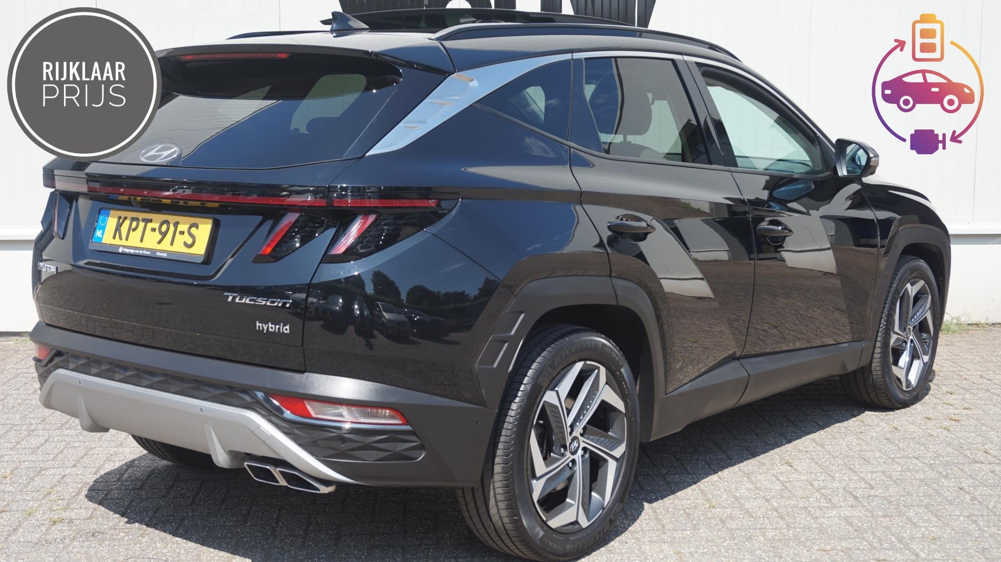 Hyundai Tucson 1.6 T-GDI HEV Premium Sky Panoramadak | Stoel, Auto's, Gebruikt, Euro 6, 4 cilinders, 1650 kg
