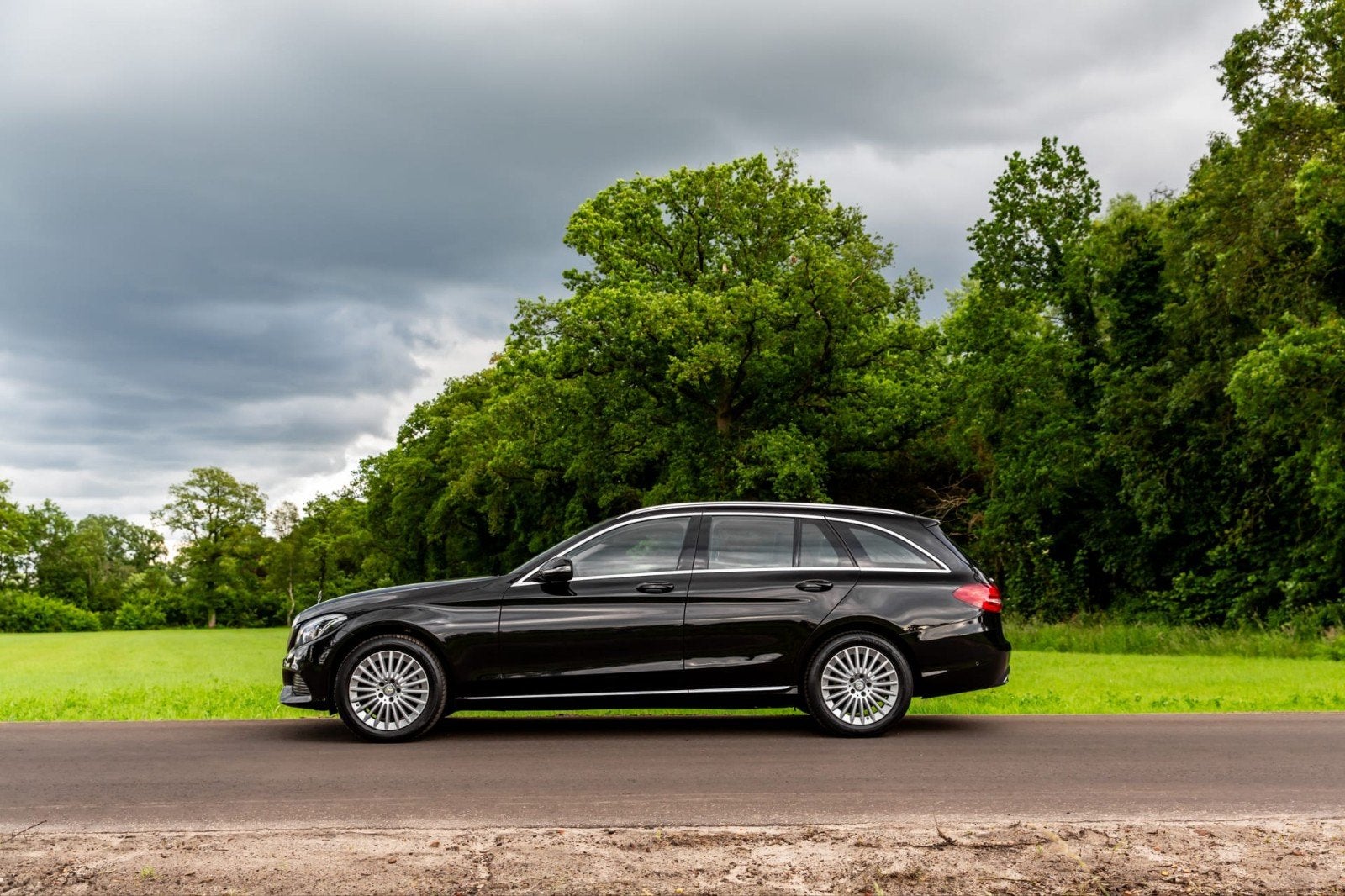 Mercedes-Benz C-Klasse C180 1.6 115KW Aut7 Estate 2014 Zwart, Auto's, Automaat, 745 kg, Achterwielaandrijving, 1800 kg