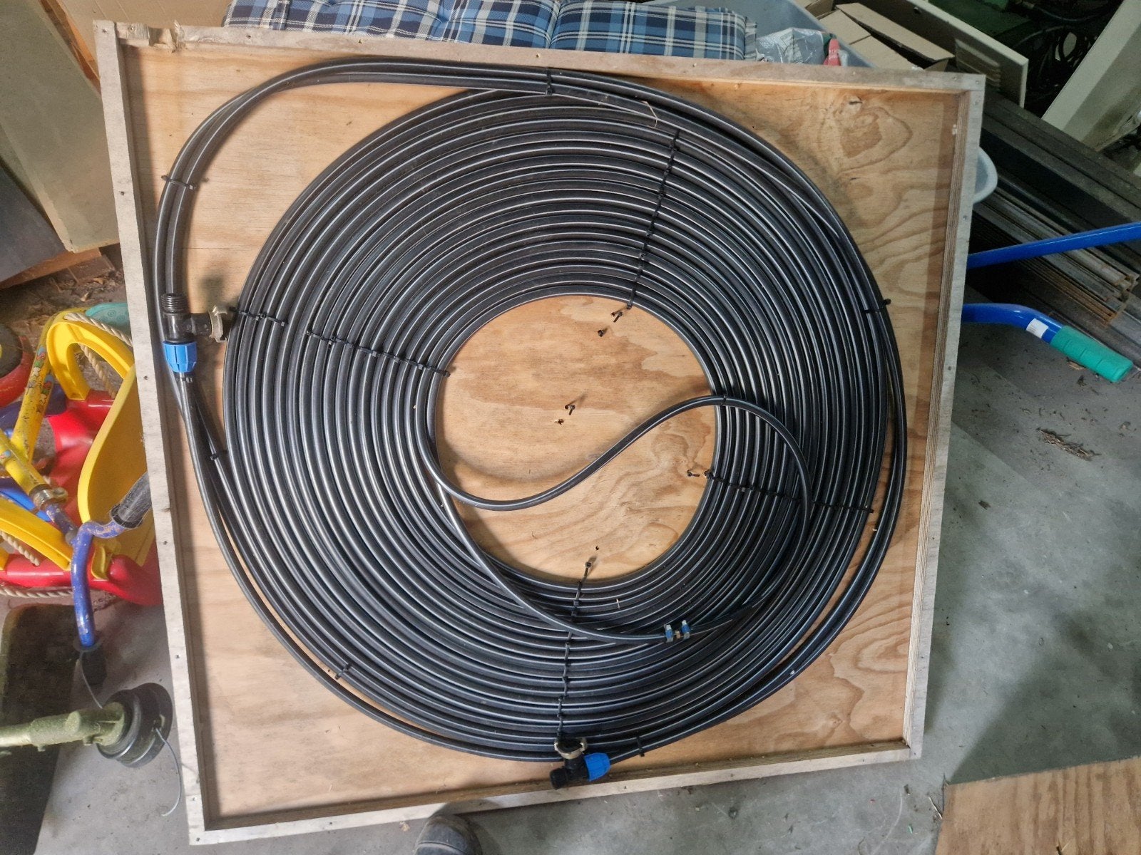 Solar verwarming zwembad, Ophalen