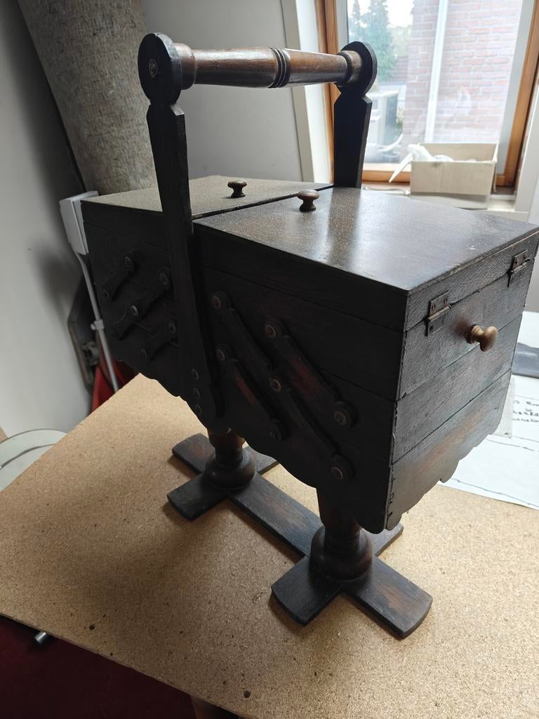 Naaibox antiek Vintage, Ophalen of Verzenden