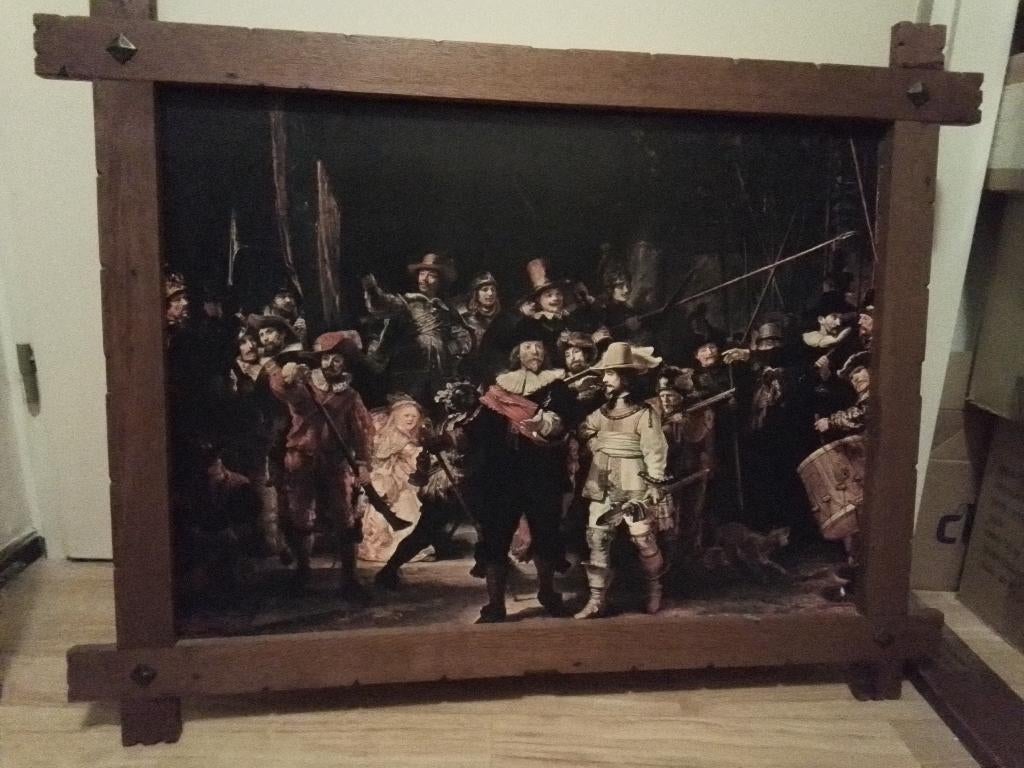 Schilderij nachtwacht, Ophalen