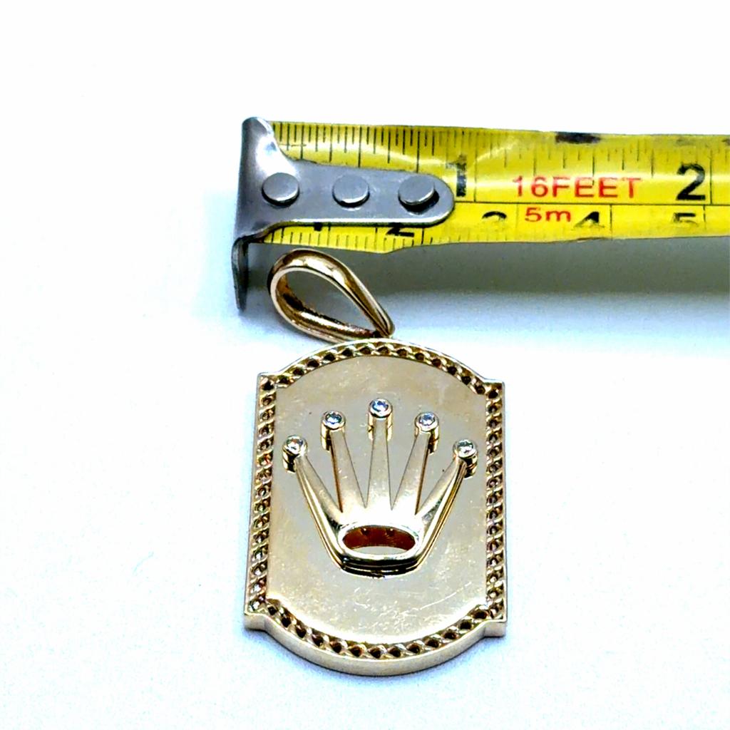 Gouden Rolex Kroon Hanger met Diamanten, Overige voorstellingen, Www.bredajuwelier.nl, Nieuw, Ophalen of Verzenden