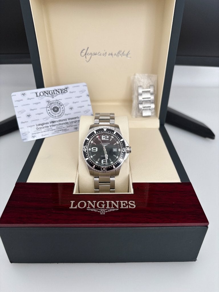 Longines Hydroconquest 39mm quartz, Overige merken, Staal, Staal, Polshorloge