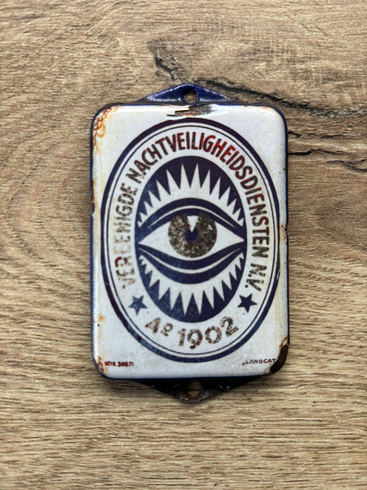 Emaille Deurpostje Vereenigde Nachtveiligheidsdiensten NV, Ophalen of Verzenden