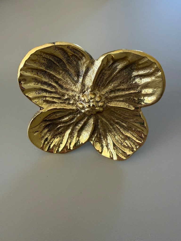 Sissy Boy bloem deur/kast knop messing/goud 8cm (3 stuks), Ophalen of Verzenden, Nieuw, Koper of Messing, Overige typen