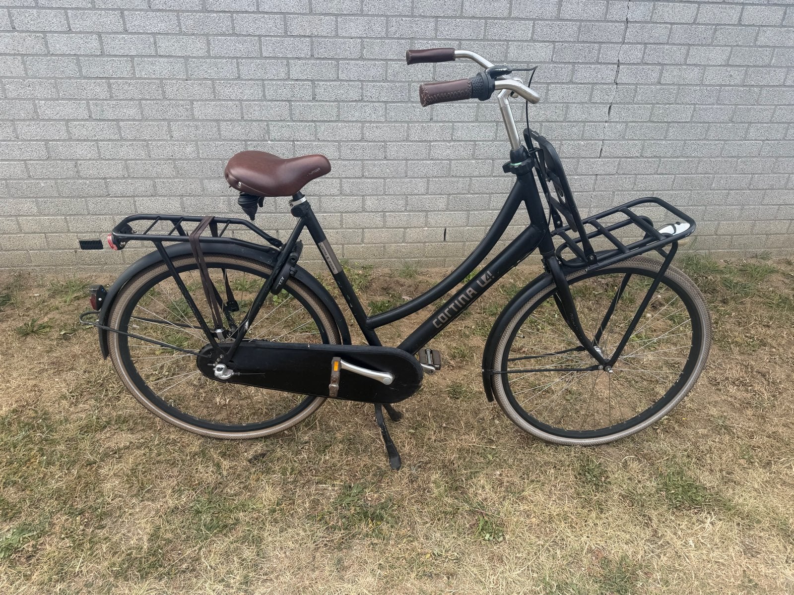 Cortina U4 Transportfiets Mat-Zwart 3 Versnellingen 61cm, Fietsen en Brommers, Fietsen | Dames | Damesfietsen, Gebruikt, Overige merken