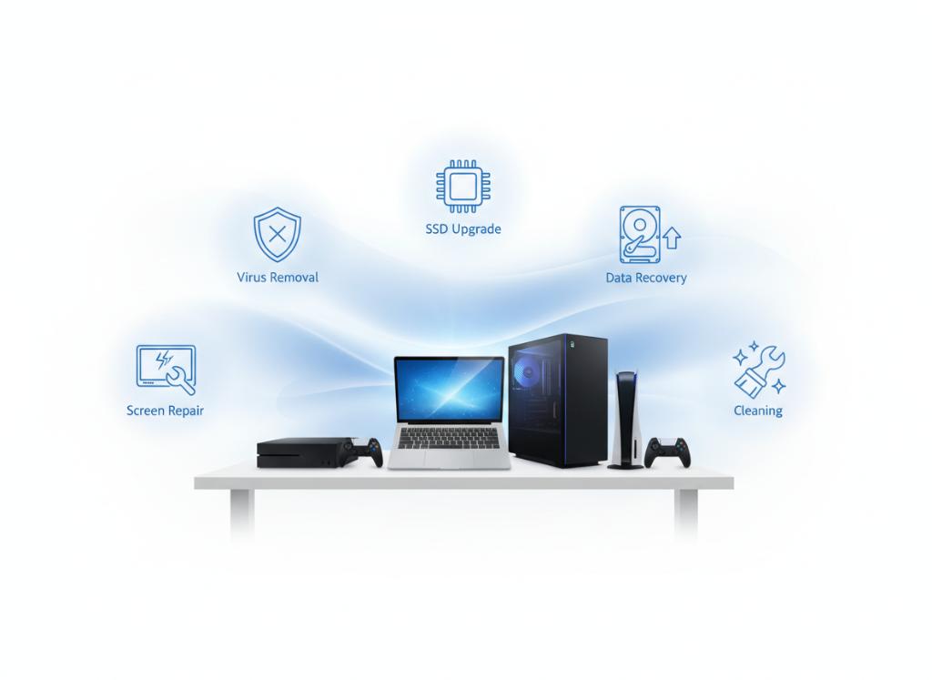 Snelle & betrouwbare PC-service Geen fix = geen kosten!, Computers en Software, Desktop Pc's, Virtual Reality, Nieuw, Ophalen of Verzenden