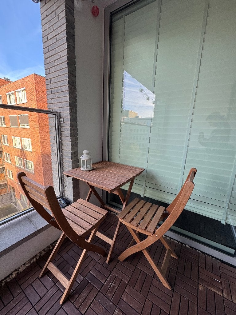 ASKHOLMEN IKEA Table and 2 folding chairs, Ophalen, Zo goed als nieuw, Hout, Inklapbaar