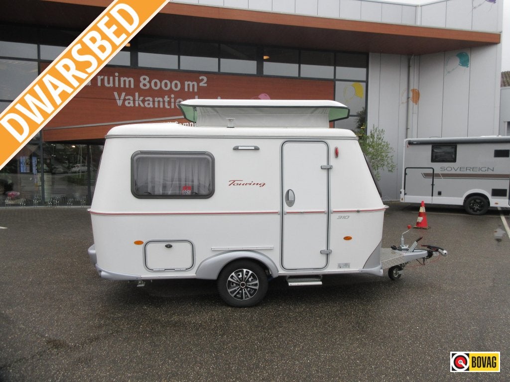 Eriba Touring 310 ZEER COMPACT, MET HEFDAK, Caravans en Kamperen, Kleine zit, Kachel, Eriba, Dwarsbed