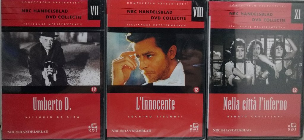 Italiaanse meesterwerken, Umberto D., L'Innocente, Nella..., Alle leeftijden, Nederlands, Ophalen of Verzenden, Italiaans
