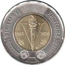 Canada - 2 Dollar 2020 - WWII - circulated, Postzegels en Munten, Munten | Amerika, Ophalen of Verzenden, Noord-Amerika, Losse munt
