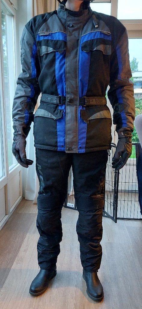 MQP MotorJas maat 50 + Broek maat L, Motoren, Ophalen, MQP, Tweedehands, Heren