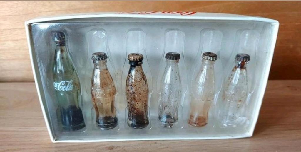 VINTAGE MINI COCA COLA FLESSEN*FLESJES, Verzenden, Gebruikt, Verpakking