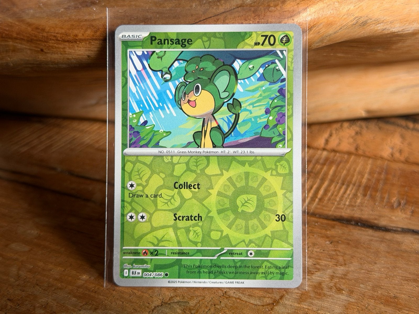 Pansage 004/086 Reverse Holo, Ophalen of Verzenden, Zo goed als nieuw, Speelkaart(en)